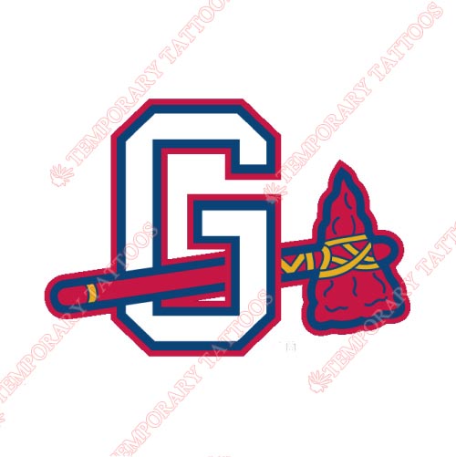 Gwinnett Braves Customize Temporary Tattoos Stickers NO.7967